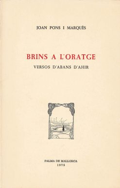 Joan Pons i Marquès - Brins a l'oratge - portada