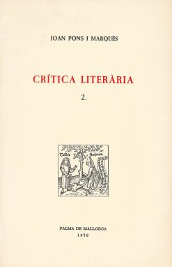 Joan Pons i Marquès - Crítica Literària 2 - portada