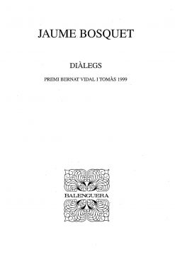 Diàlegs - Jaume Bosquet - Balenguera - portada