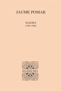 Elegies 1985 - 1986 - Jaume Pomar - Balenguera - portada