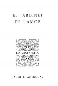 El jardinet de l'amor - Jaume E. Amengual Vicens - Balenguera - portada