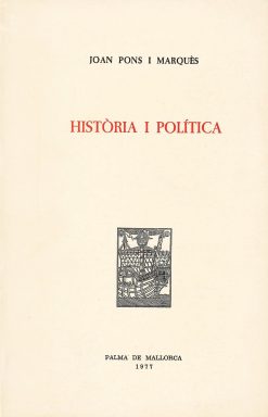 Joan Pons i Marquès - Història i política - portada