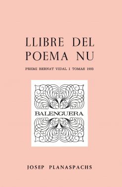 Llibre del poema nu - Josep Planaspachs - Balenguera - portada