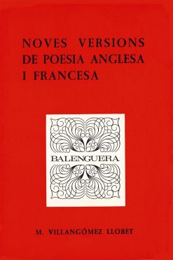 Noves versions de poesía anglesa i francesa - Marià Villangómez Llobet - Balenguera - portada