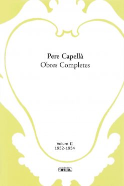 Pere Capellà - Obres Completes - 2 - portada
