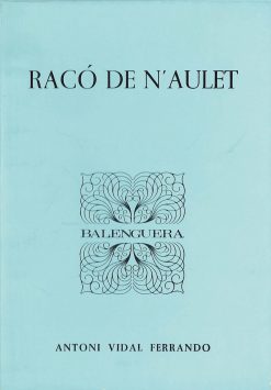 Racó de n'Aulet - Antoni Vidal Ferrando - Balenguera - portada
