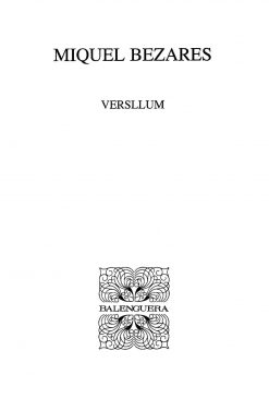 Versllum - Miquel Bezares Portell - Balenguera - portada